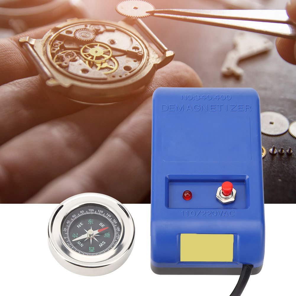 Romantico Smagnetizzatore, 110V -220V Comodo orologio portatile Degausser, Smagnetizzazione delle parti mobili dell'orologio per la riparazione dell'orologio(European reg