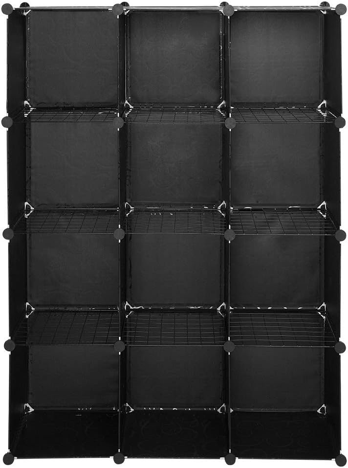 MengK 12Cube Storage Shelf Cube Shelving Bookcase Bookshelf Organizing Closet Toy