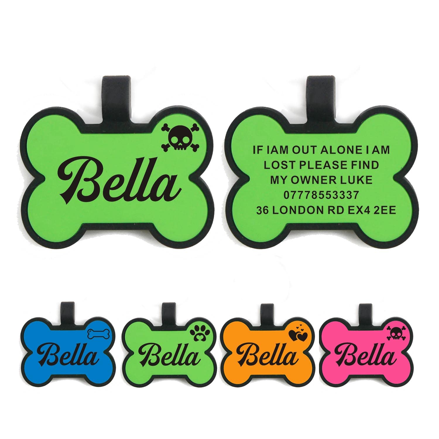 Dog Tags Personalized for Pets Silicone Dog Tag Dog Name Tags Personalized Dog Tags Custom Dog Tags Dog ID Tags Personalized Silent Dog Tag Engraved