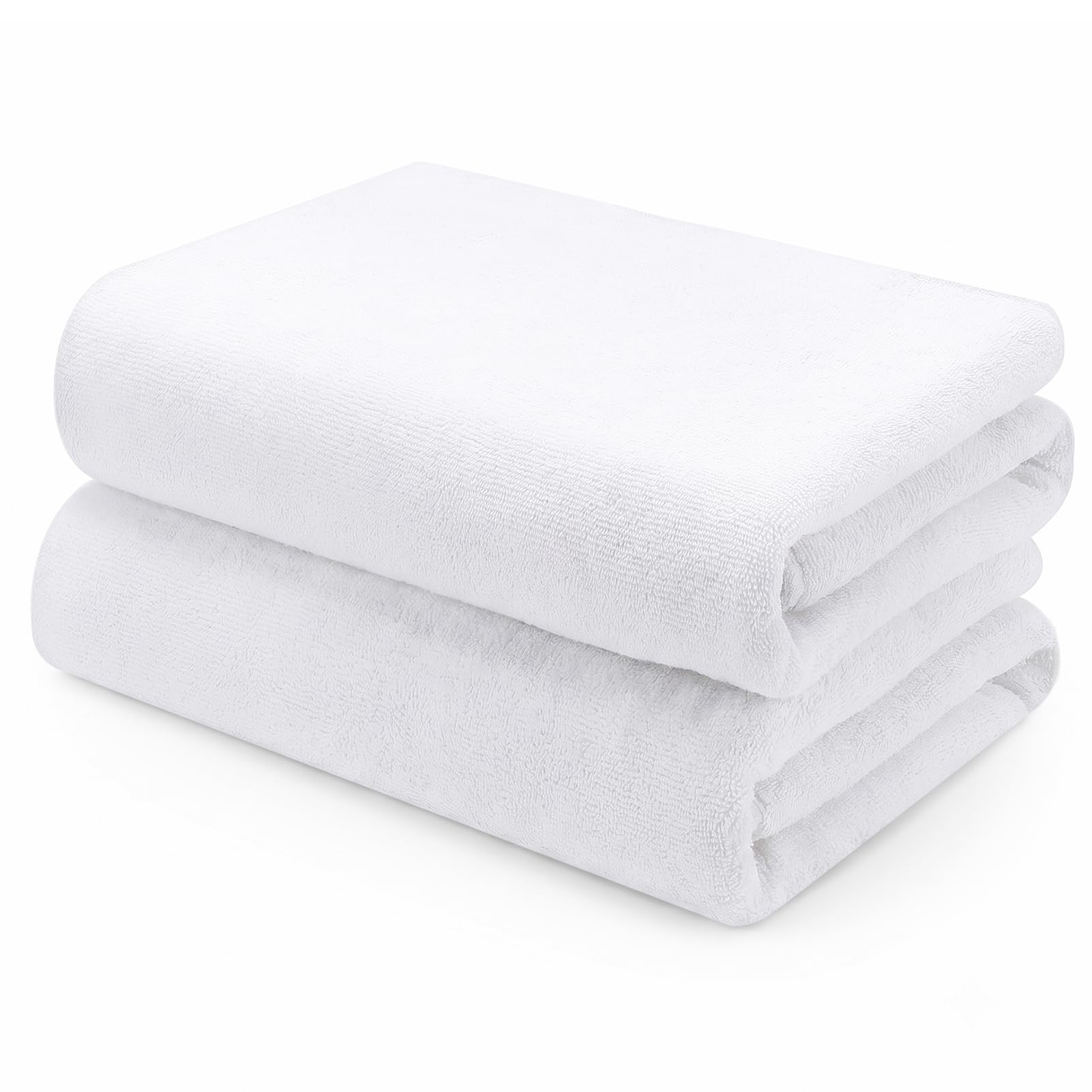 saerryor 2 Pack Microfibre Hand Towels for Bathroom, White Hand Towel