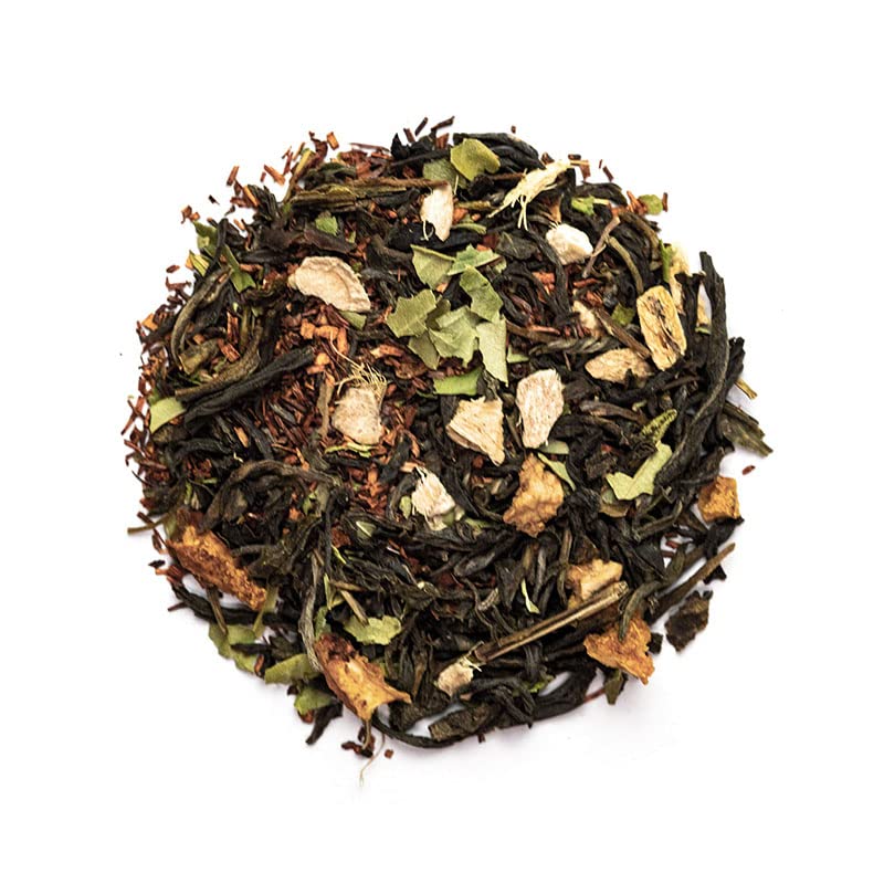 Miniatura 2 de Simple Loose Leaf  Sunset Green  Té verde de hoja suelta premium (1 onza)  Bajo cafeína  Jazmín y jengibre  Empaquetado a mano en Estados Unidos