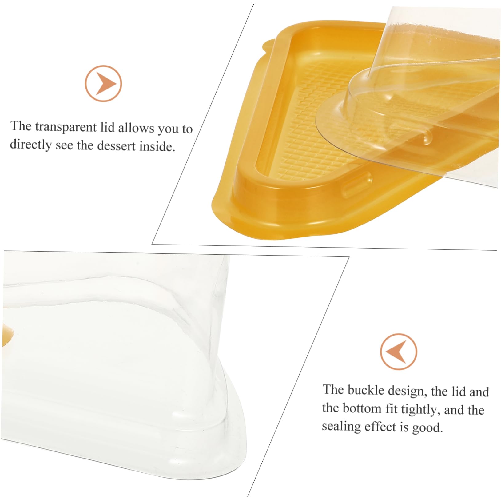 Cabilock 100Pcs Triangle Dessert Box with Transparent Lid Cake Carrier for Cupcakes Cheesecakes Mousse Desserts for Parties and Bakeries