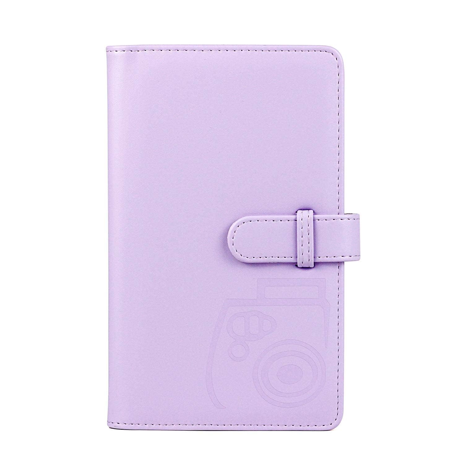 Stela 96 Pockets Mini Film Photo Album Book Compatible with Instant Mini LiPlay 11 9 8 7s 70 90 Link Instant Camera 3 Inch Polaroid Picture Name Card Holder (Lilac Purple)