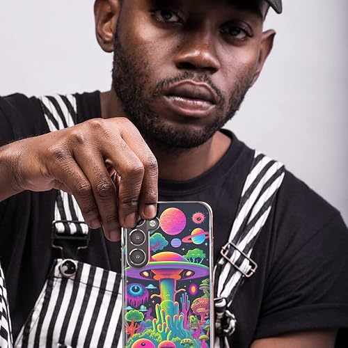 Miniatura 5 de MUNDAZE - Case for Samsung Galaxy S10 Plus Slim Hybrid Shockproof Hard Shell Soft TPU Heavy Duty Protective Phone Cover - Trippy Neon Glow Rainbow -