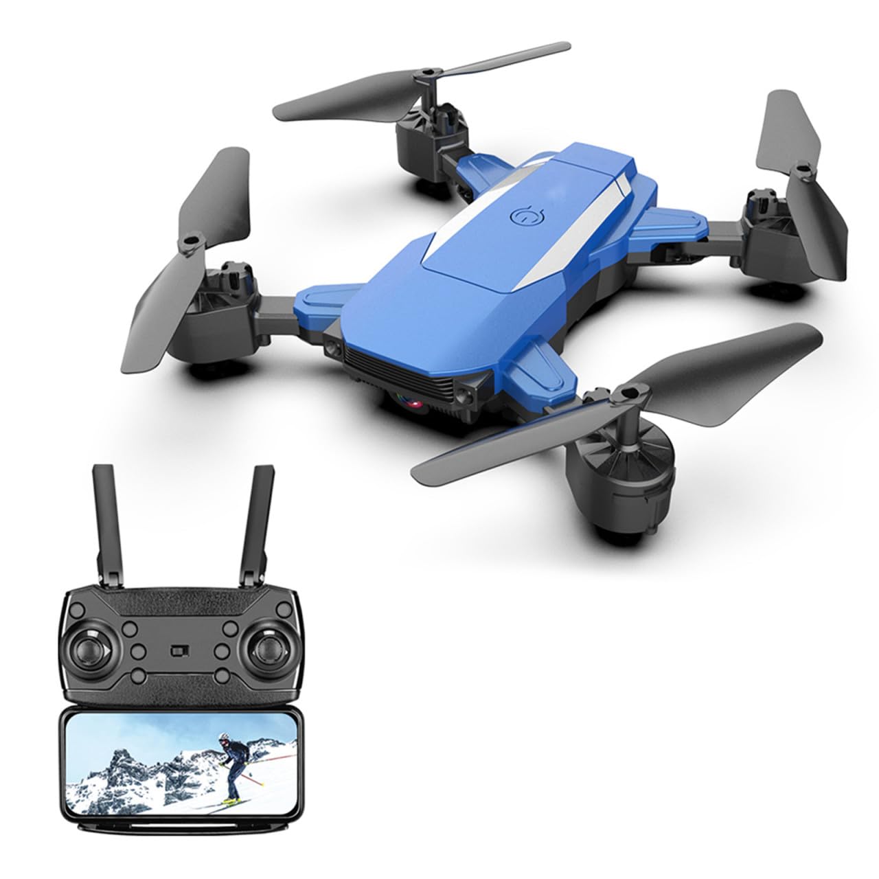Rc-drohne mit Kamera Faltbarer Quadrocopter für Luftaufnahmen Ferngesteuertes Spielzeug mit Fpv-system und Rückkehrfunktion Tragbar