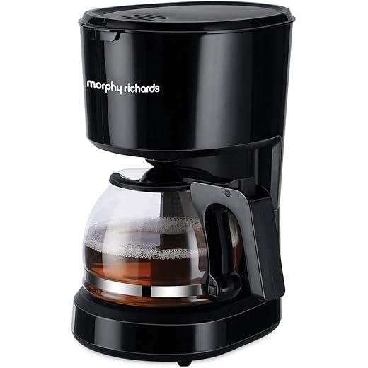 Morphy Richards Europa Drip Espresso Coffee Machine For Home|600W Drip Coffee Maker|6-Cups Capacity*|Anti-Drip Function|Dry Heat Protection|Warming Plate|2-Yr Warranty By Brand|Black