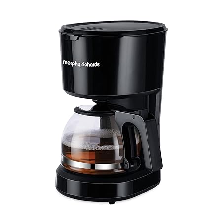 Morphy Richards Europa Drip 600-Watt 6-cup Drip Coffee Maker, Gloss Black, Regular (350012)