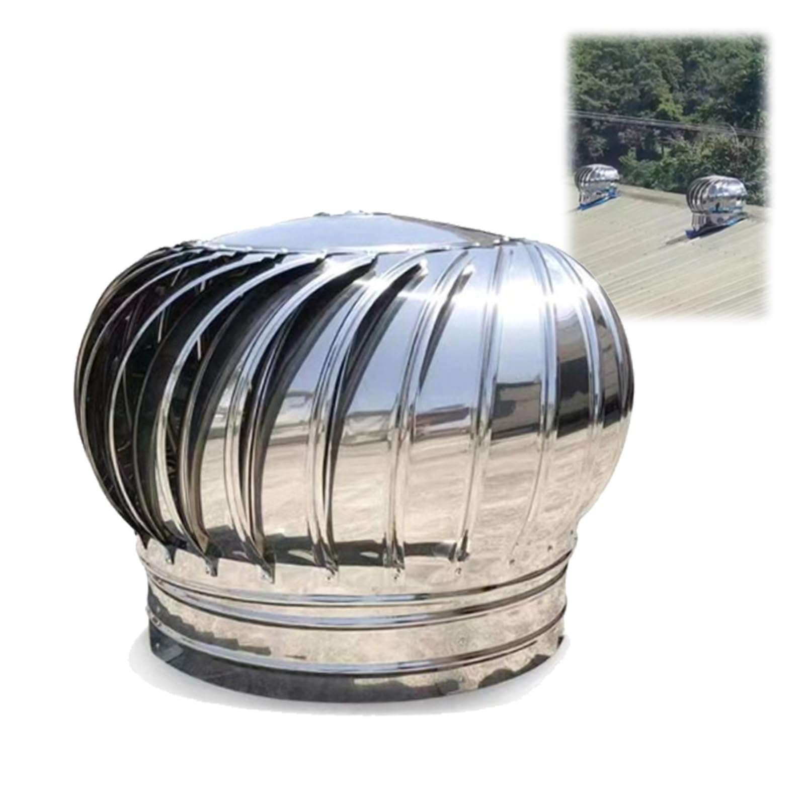 Chapeau de cheminée 400 mm inox anti pluie pour conduit extérieur terre cuite