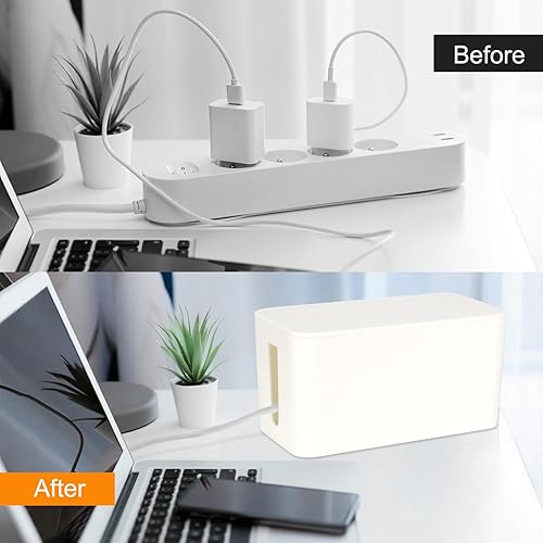 Miniatura 5 de Caja organizadora de cables Resulzon, Sistema organizador protector para Home Theater, centro de entretenimiento, oficina, escuela., Rosa