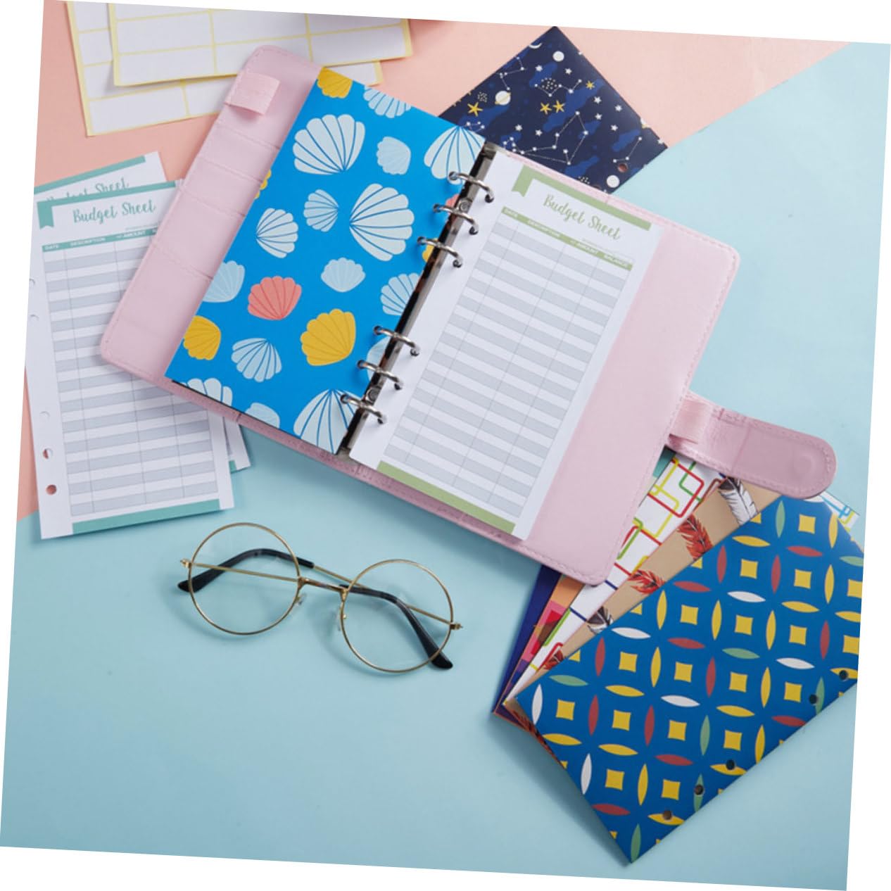 NUOBESTY 3ensembles Feuilles De Budget Avec Enveloppes Activités Budgétaires Enveloppes De Budget Et Autocollants Pour Financier Pratique