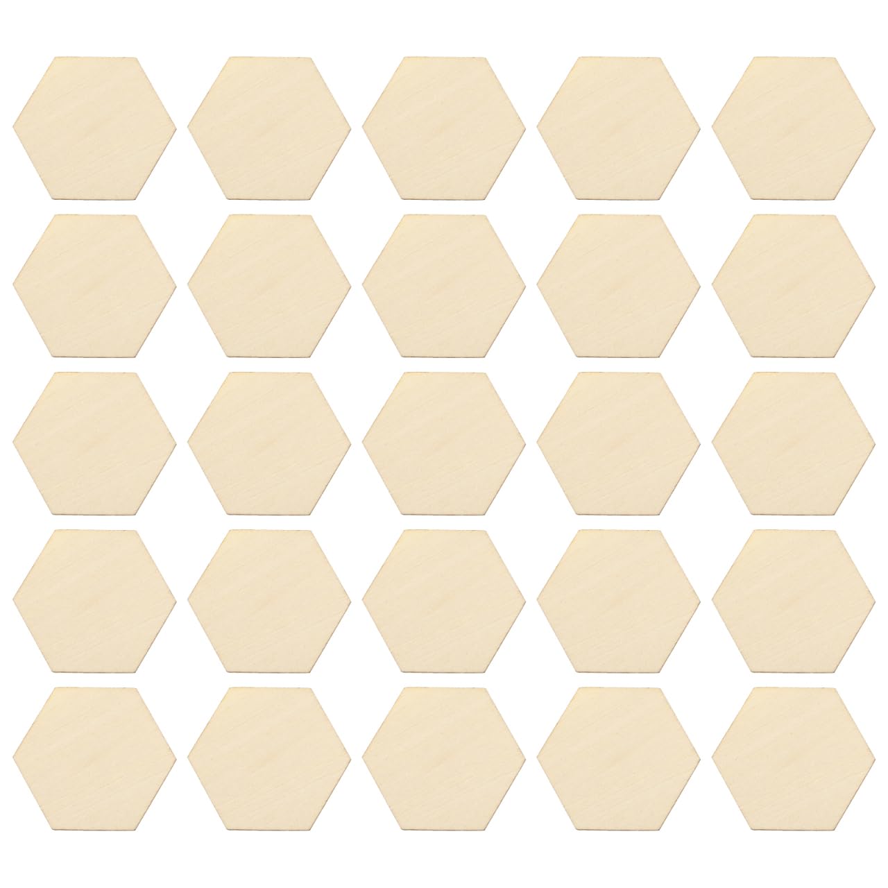 Lot De 50 Hexagones En Bois 50 Mm - Pour Bricolage, Peinture, Déco, Fêtes, Travaux Manuels