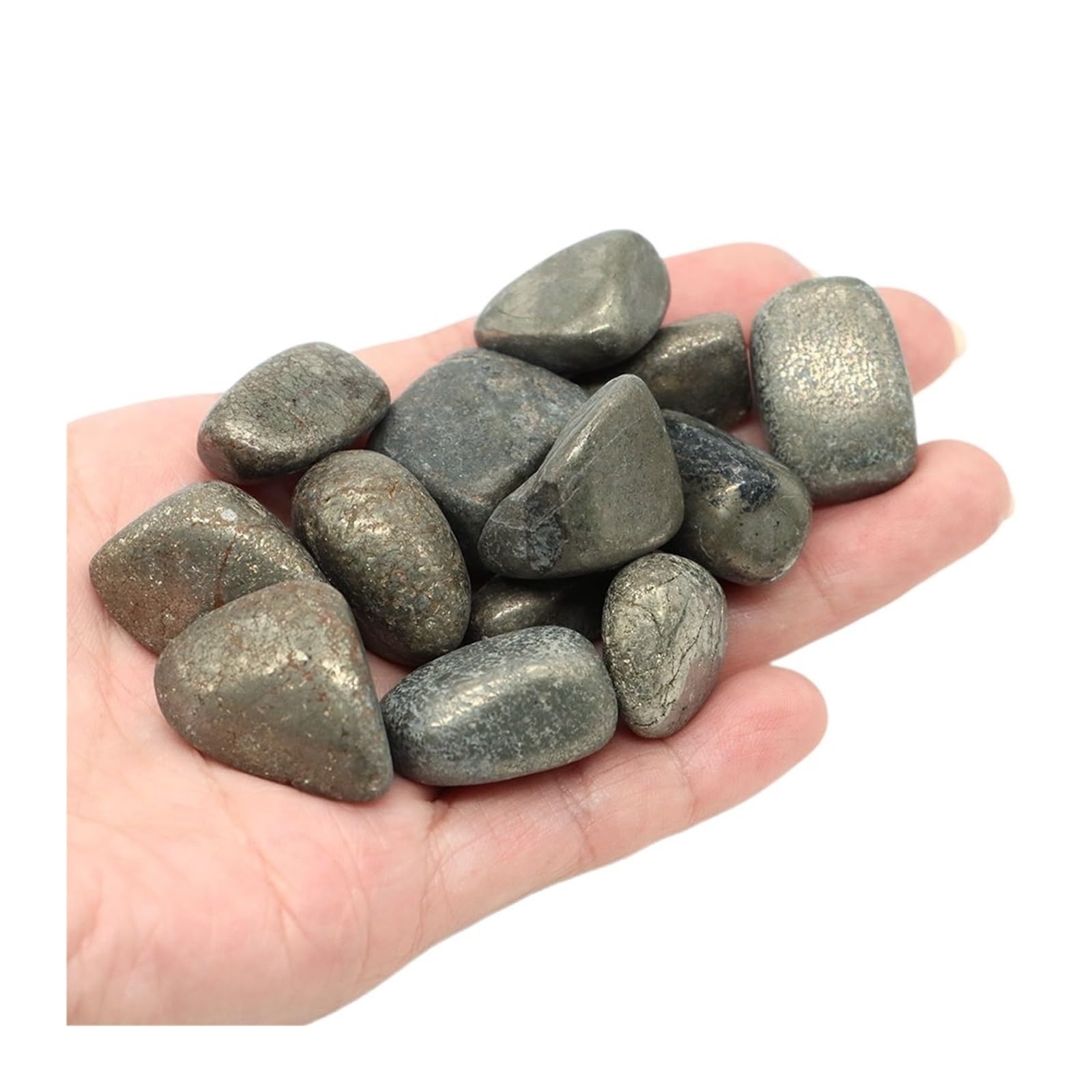 Piedras de Grava para peceras, Piedra Lunar, Piedras de Grava caídas, decoración jardín y Acuario, Multicolor, 10-40mm(Color 18,500g)