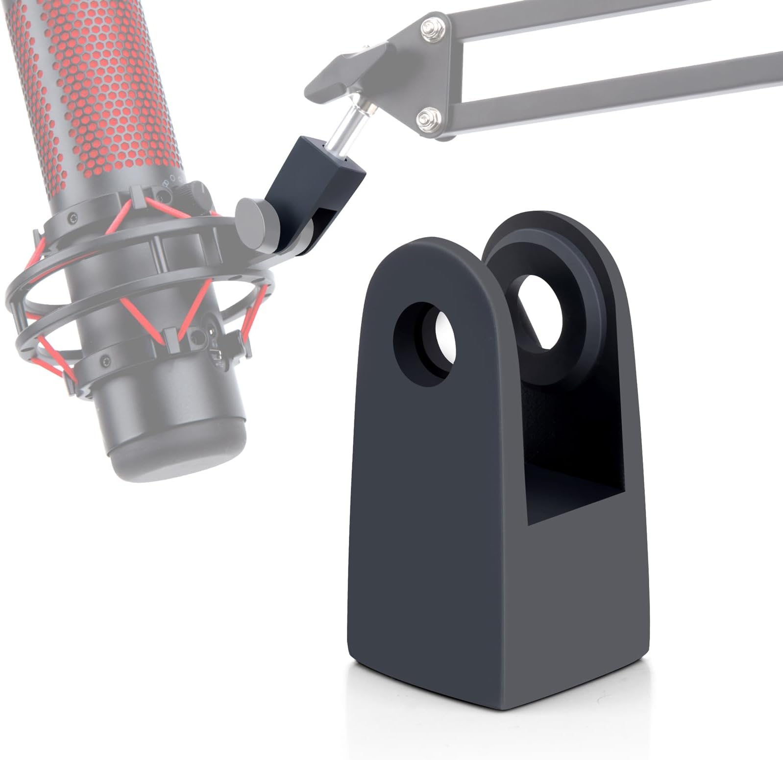 YOUSHARES HyperX Quadcast Mount Adapter for HyperX Quadcast s Mic - The HyperX Quadcast Boom Arm Replacement Adapter Get The Reliable Support and Allowing for More Diverse Content Creation Scenarios