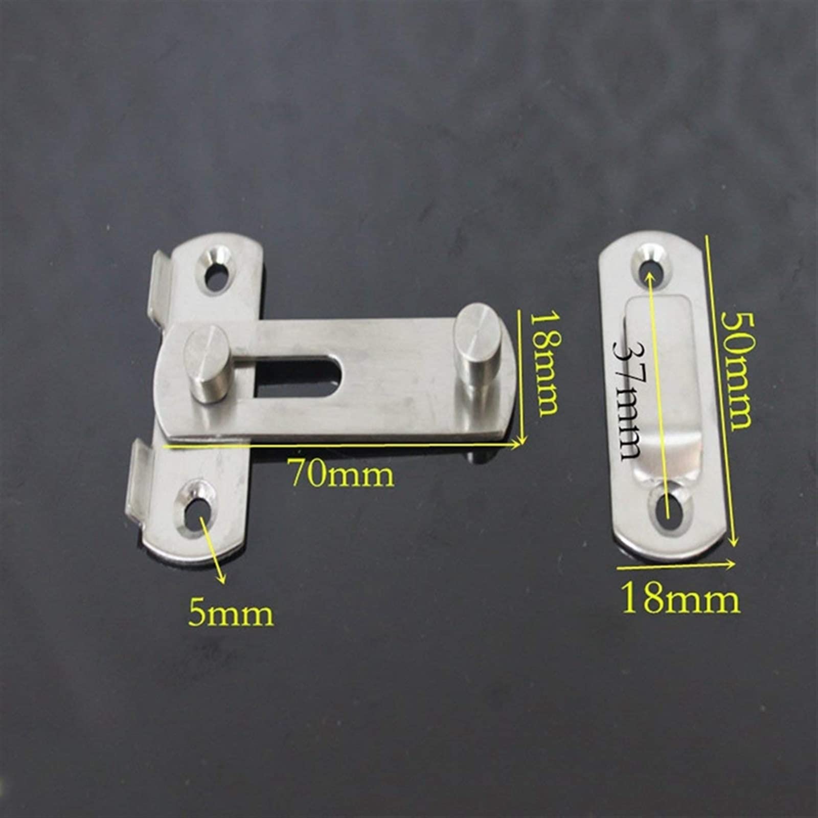 Cadenas de Puertas, Cadenas de Puerta con Hebilla y pestillo Acero Inoxidable, Herramienta Bloqueo Cadena Deslizante