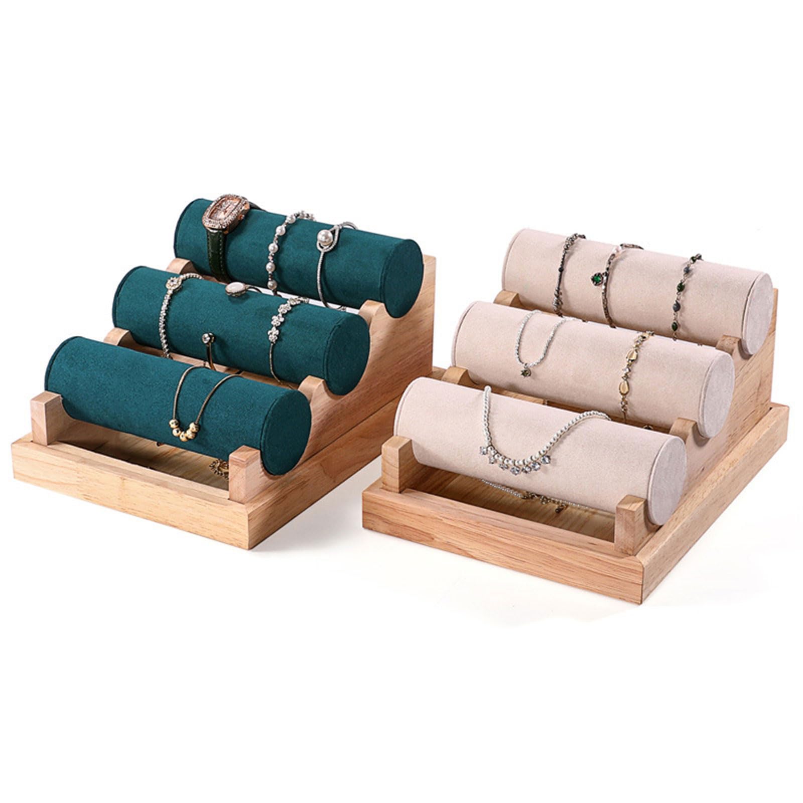 Eleganter Schmuckständer aus Holz, 3 Etagen, Armbandhalter und für Heimdekoration, Accessoires und Sammlungen, stilvolles Holzdisplay zur Schmuckaufbewahrung