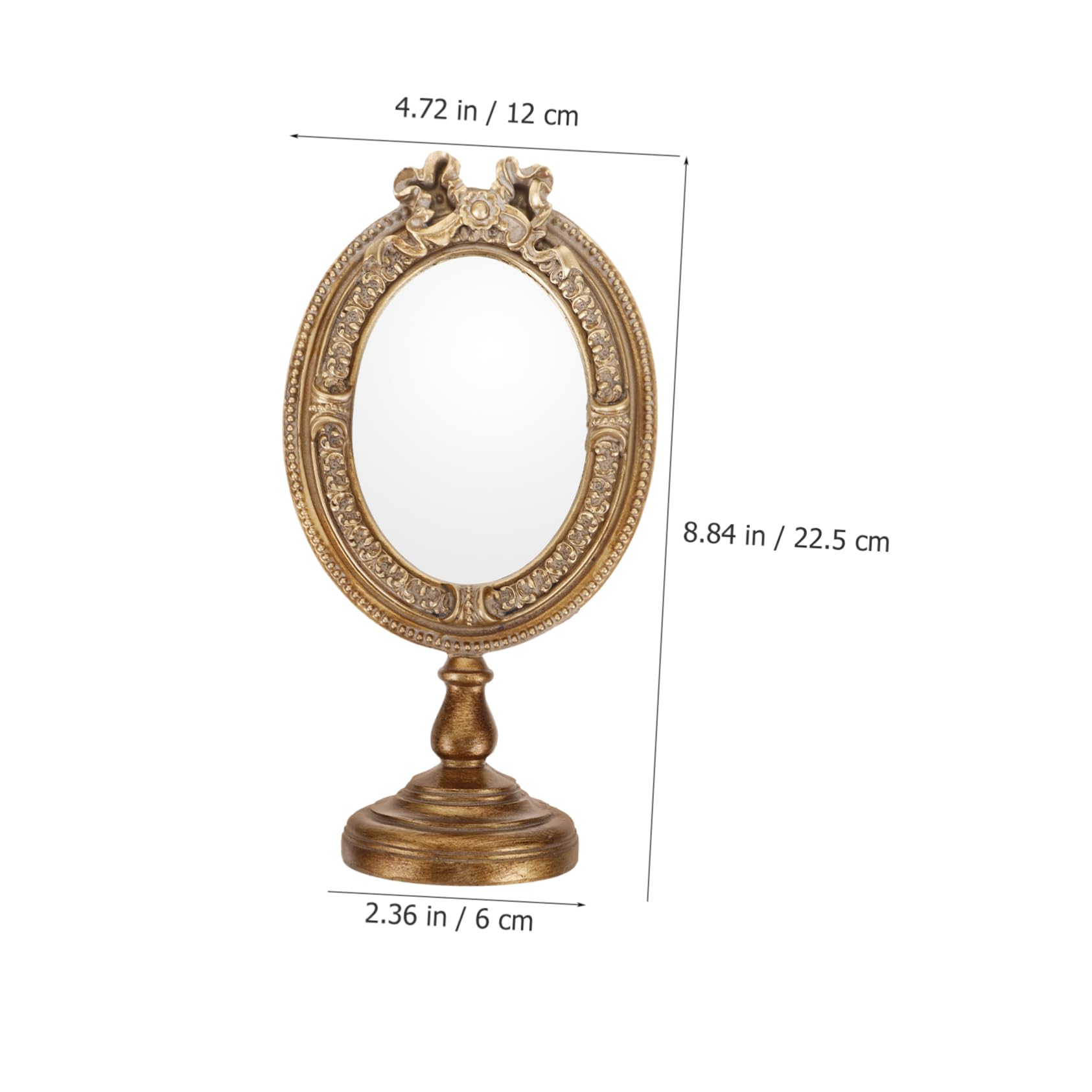VALICLUD 3 Stück Vintage Aesthetic Tischspiegel Europäischer Stil Dekorativer Schminkspiegel für Schlafzimmer Schminkstation Leicht und Praktisch für Damen und Professionelle Make Up