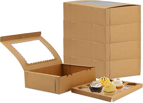 Cajas para cupcakes para panadería, 15 cajas blancas para cupcakes, 12 soportes estándar para cupcakes, magdalenas y pasteles, soportes para bodas,