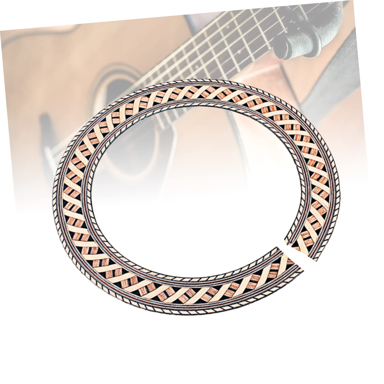 Garneck Guitar Sound Hole Rosette Decal Sticker 93mm Curved Strips Easy Install for Fretboard Rosette Inlay
