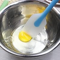 Vista 3 de Juego de 4 espátulas de silicona, resistentes al calor, goma flexible antiadherente con núcleo de acero inoxidable sólido, juego de cucharas