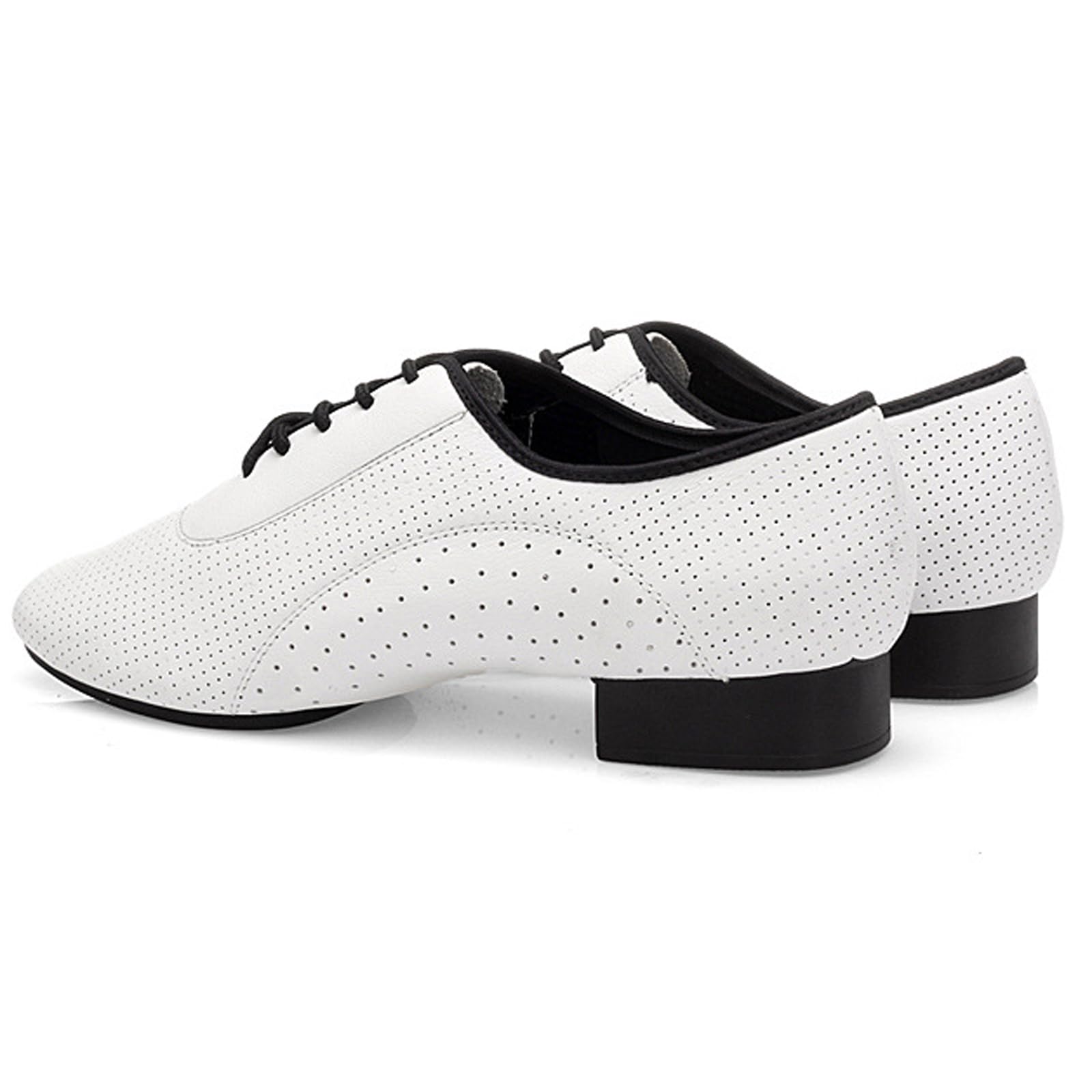 Scarpe da Ballo Uomo Pelle Stringate Tango Latino Tacco Basso Comfort