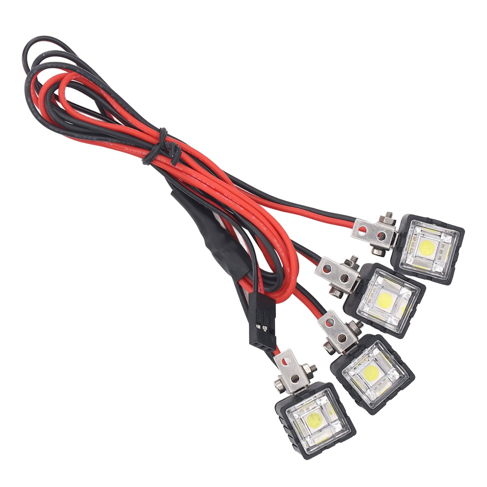 RC -LED -Leuchten, RC -Auto -Front -Scheinwerfer für Axial für SCX10 90046 für RC Car Lights Weiße Beleuchtung Hochhellig LED -Scheinwerfer für 1:10 RC Crawler (4LED)