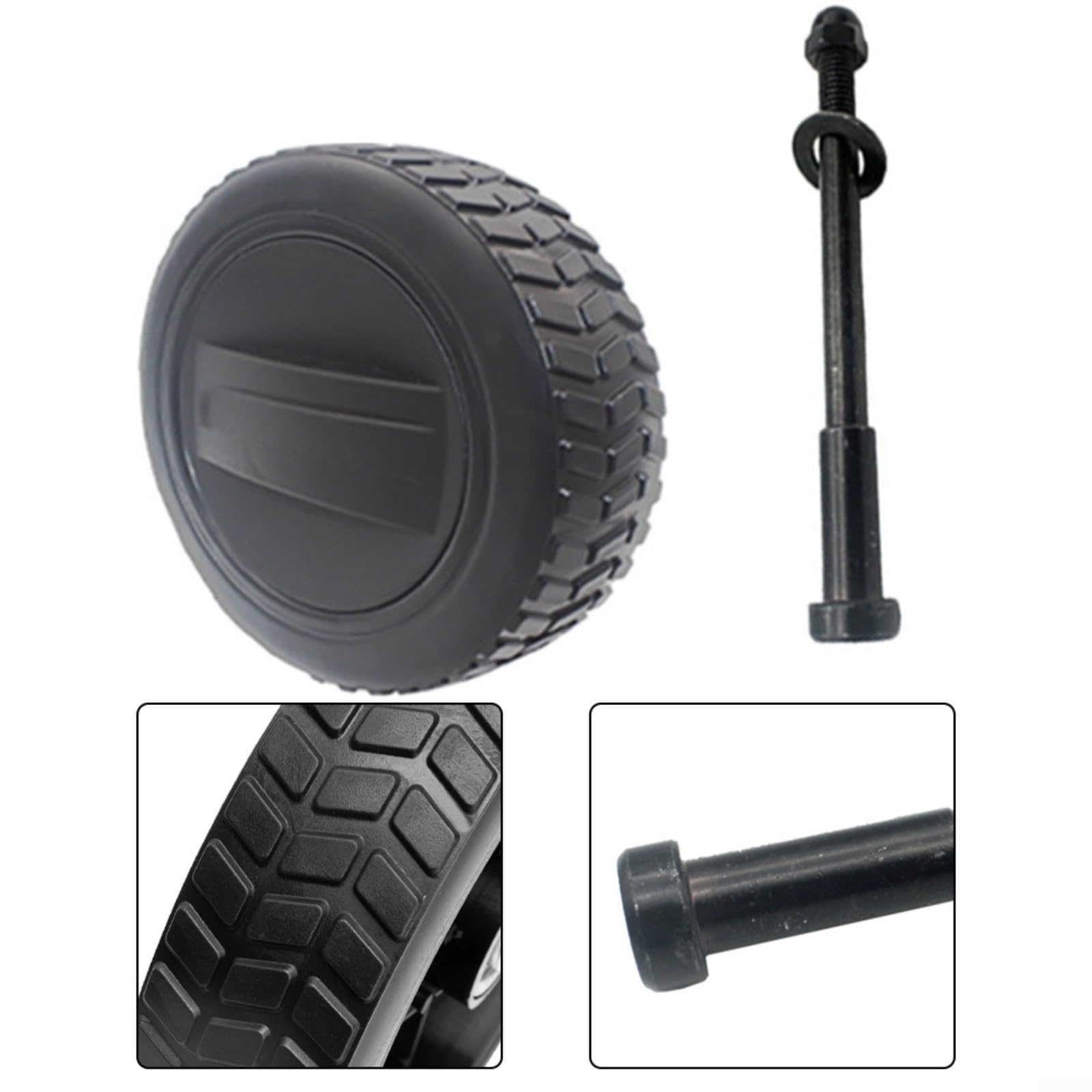 Rotelle silenziose in gomma per barbecue Traeger, 75 x 40 mm | Confezione da 2 ruote di ricambio silenziose in gomma per griglie Traeger, 75 x 40 mm, per ruote pesanti per un movimento