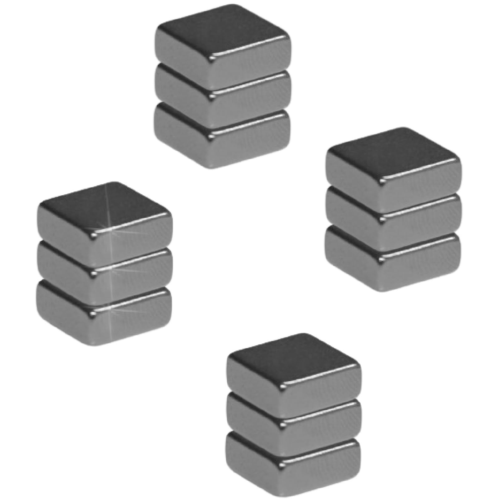 Floordirekt 12 Pack Strong Neodymium Magnets Extra Strong for Magnetic Board, Whiteboard, Glass Board, Mini Fridge Magnets, Strong Adhesion 10x10x4mm