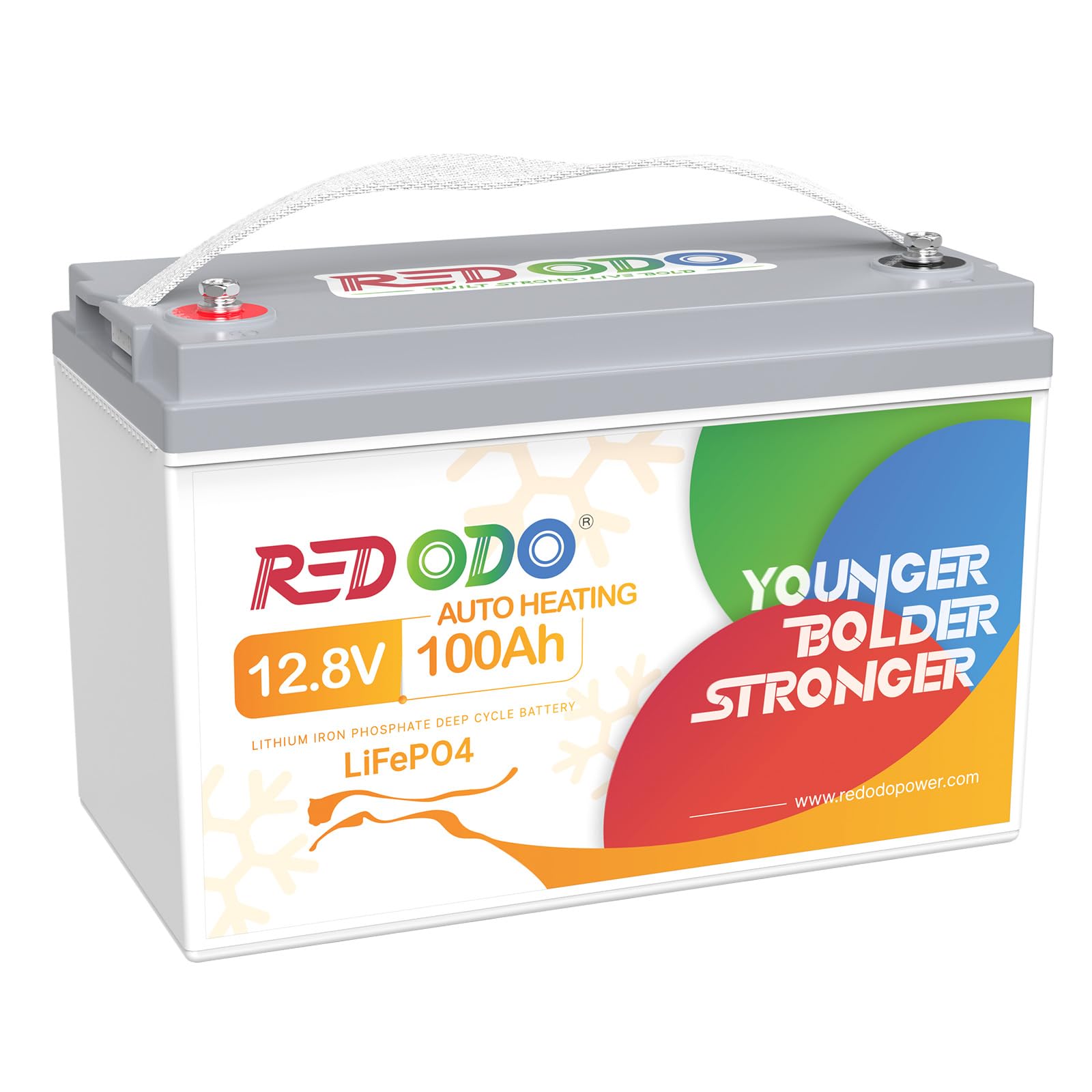 Redodo 2024 Verbesserte selbstheizende 12V 100Ah LiFePO4-Batterie, integriertes 100A BMS mit Heizung, unterstützt niedrigen Temperaturen (-4℉/-20℃) Laden, 4000+ Tiefe Zyklen, perfekt für Wohnmobile
