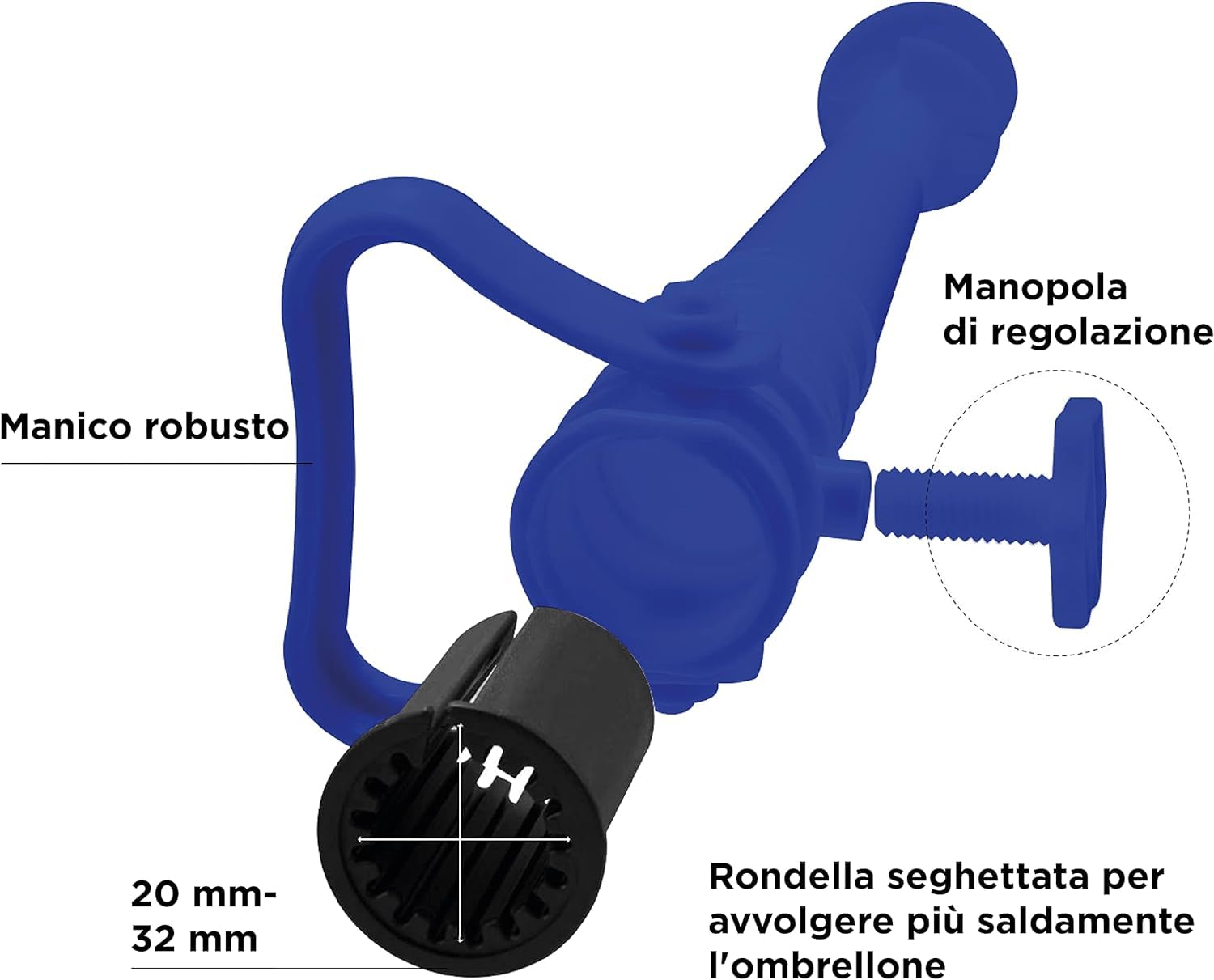 Picchetto Puntale in ABS per Ombrellone da Spiaggia 42 cm