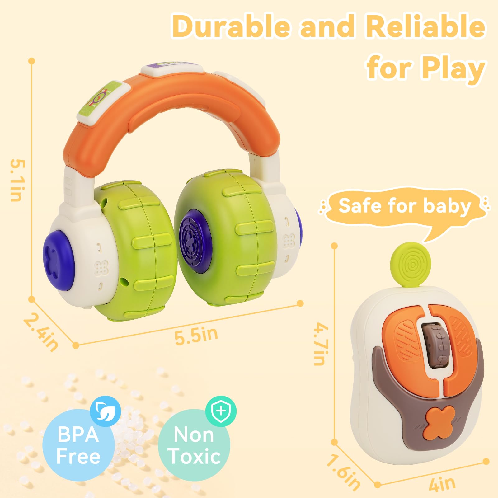 Juguetes musicales para bebés de 1 año, juguete Montessori sensorial con sonidos y música, sonajero para el desarrollo del bebé para 6, 9, 12, 18 meses, juguetes educativos de aprendizaje para niños 7