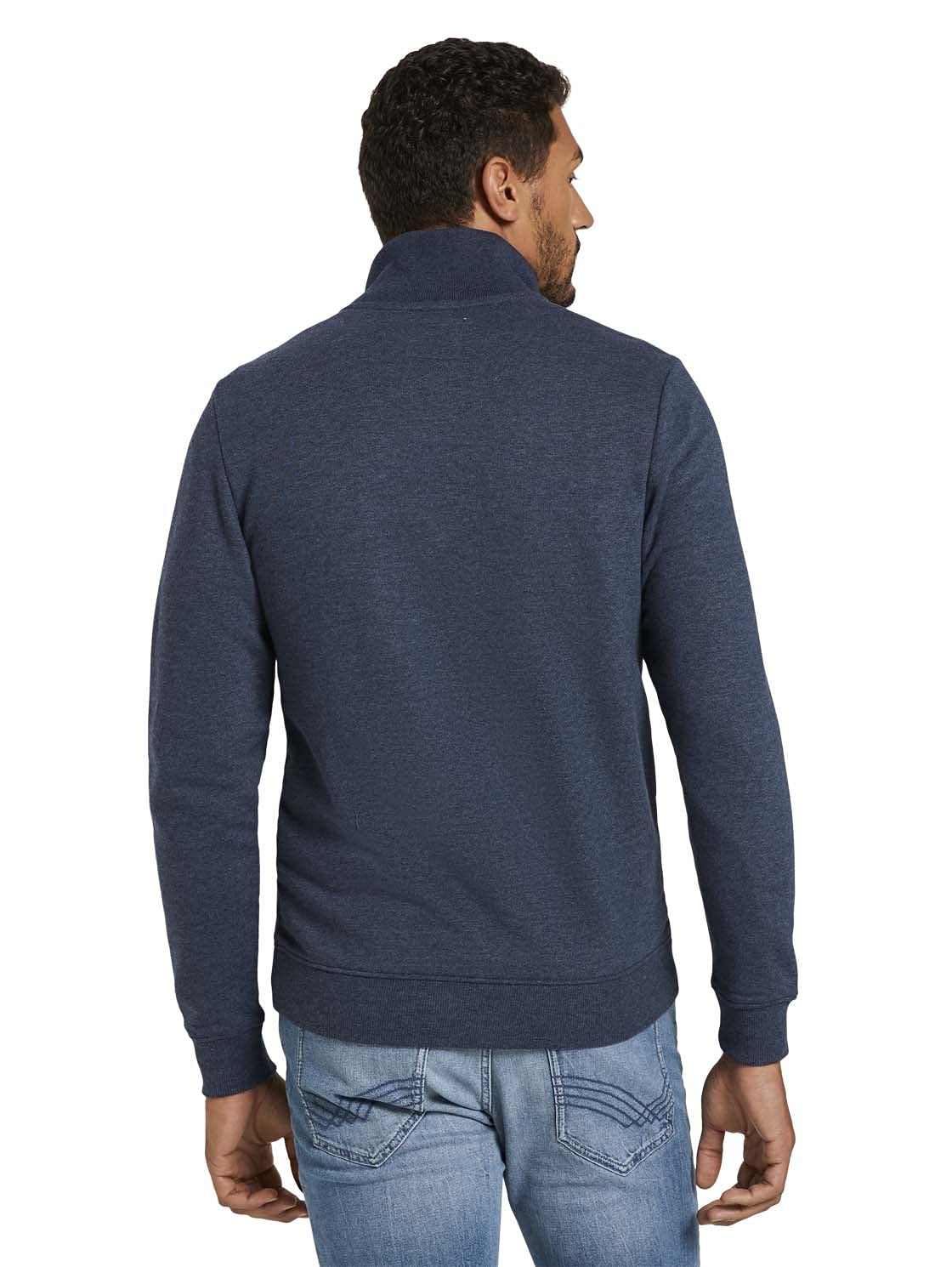 TOM TAILOR Herren Sweatjacke mit Stehkragen