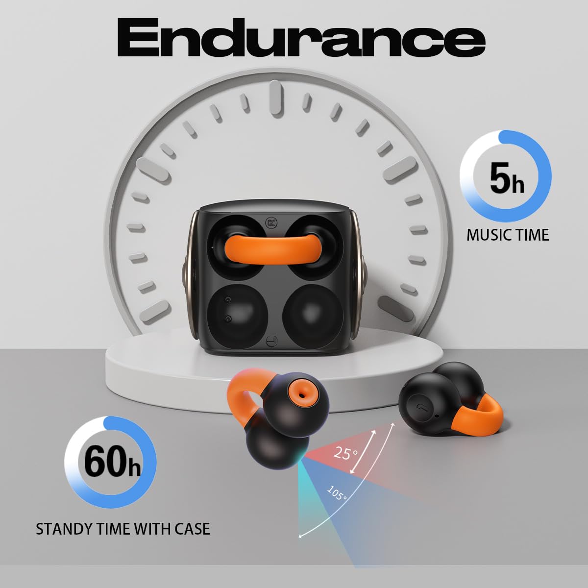 Cuffie Bluetooth A Conduzione Ossea 5.3 Con Clip Auricolare – Senza Dolore E Lunga Autonomia
