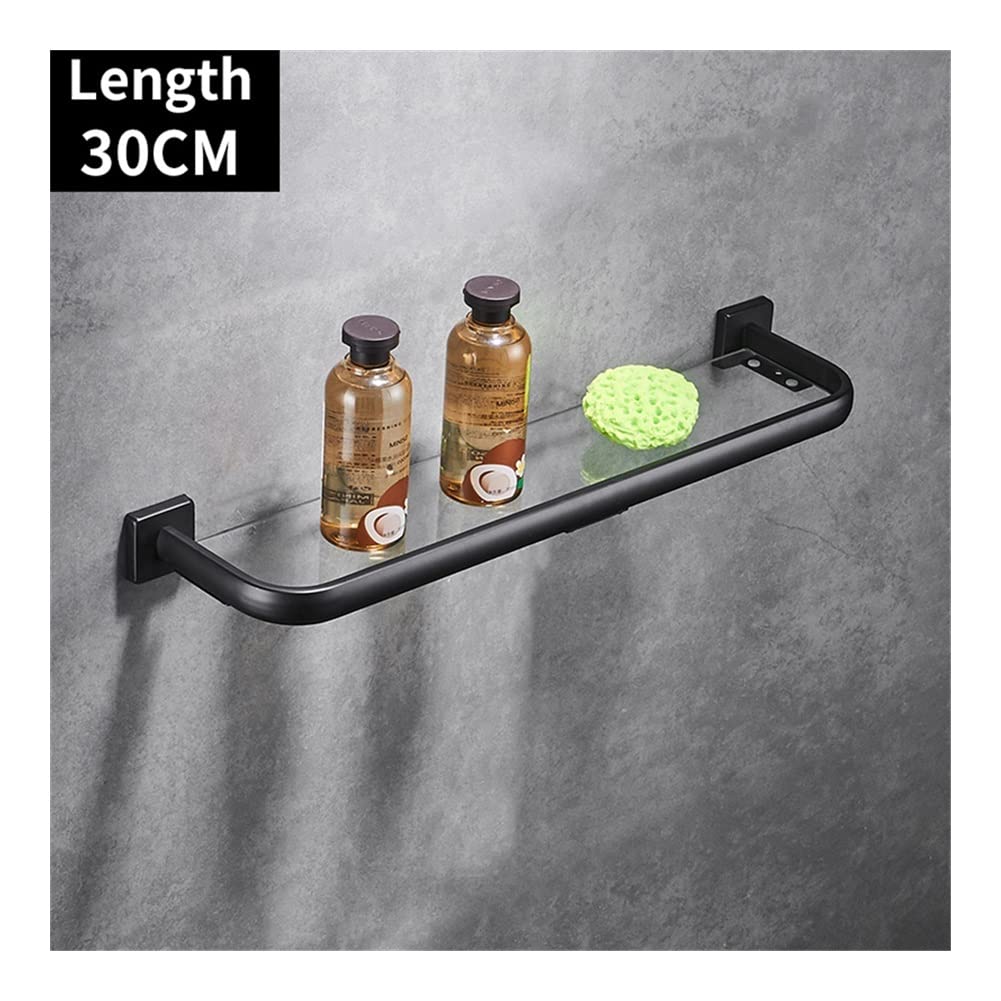 Mensole sospese Portaoggetti per Doccia Mensola da Bagno Mensola da Bagno in Acciaio Inossidabile 304 Hardware Vetro Placcato Cromo Lucido Rack Punch Mensola a Parete por