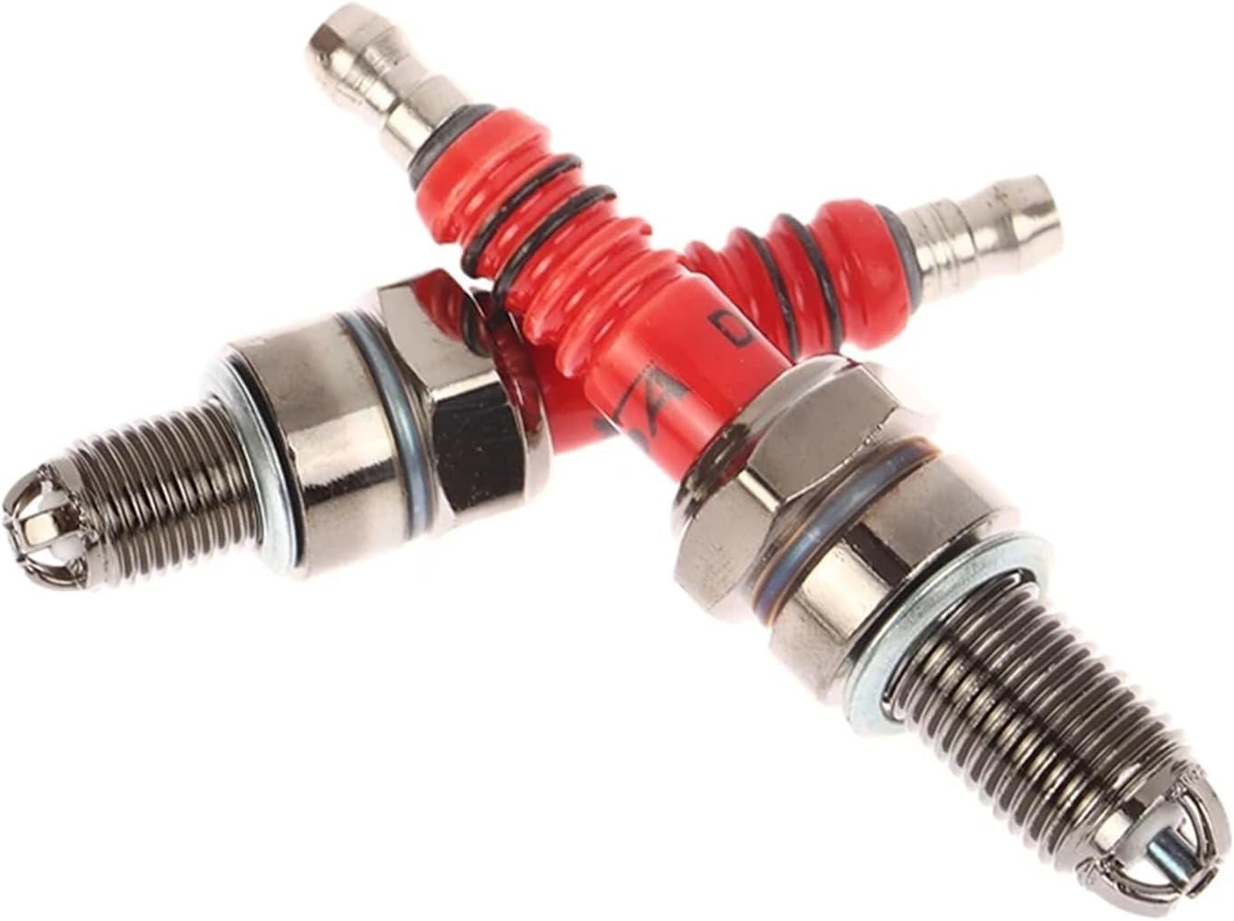 Racing 3 Electrode Spark Plug A7TC D8TC Compatible with GY6 50CC 110CC 125CC 150CC Scooter Dirt Bike Go Kart Motorcycle Accessories(2pcs)