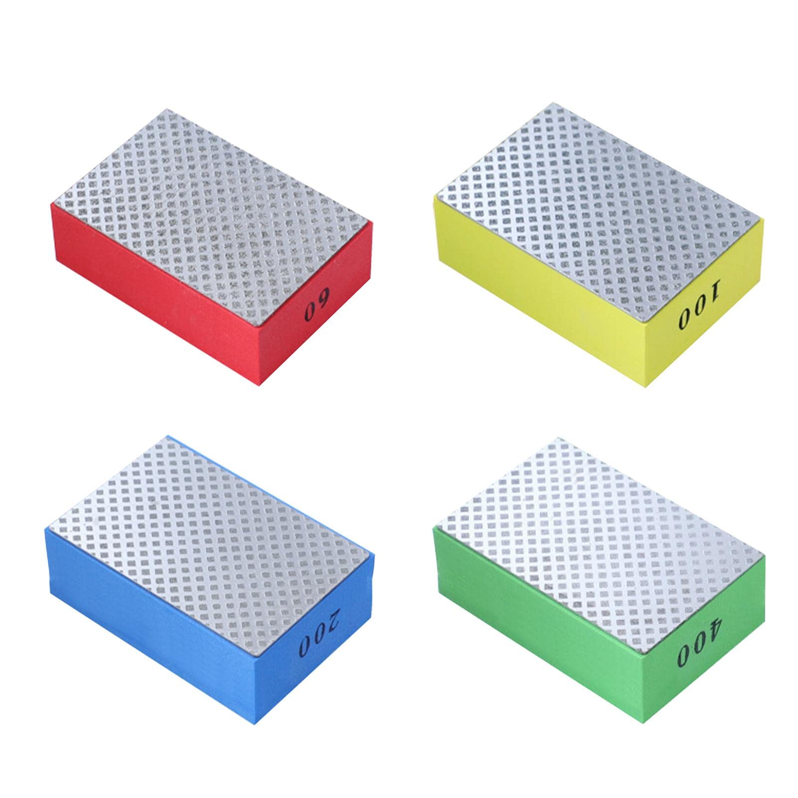 4Pcs Diamond Hand Polishing Pads For Concrete, Glass, Stone, Granite, Marble, 60#, 100#, 200#, 400 - View #7