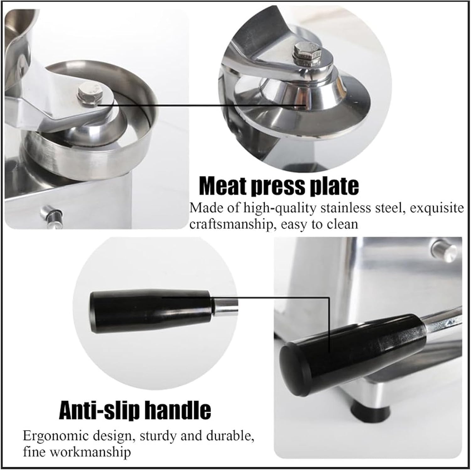 Robuste Hamburgerpresse, professionelle Patty Maker, kommerzielle Burgerpresse, Edelstahl-Burgerpresse