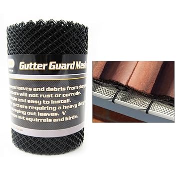 Gutter Guard Mesh 16 Ft X 6In Black Plastic 5