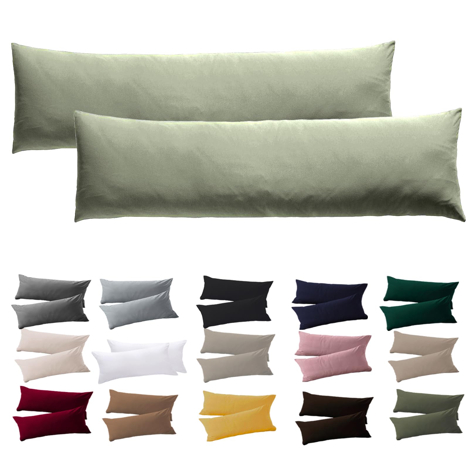 Soifox 2er Set Kissenbezug Mikrofaser weich und angenehm bügelfrei & knitterfrei