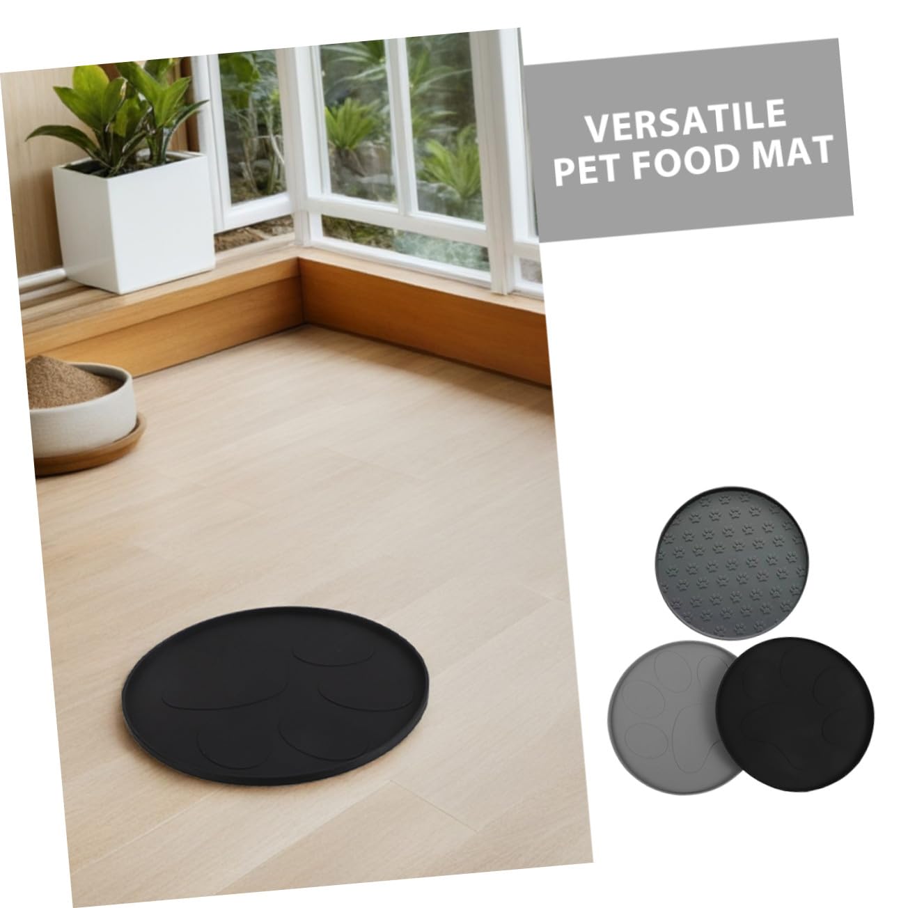 TOYANDONA 3stücke Napfunterlage Für Katzen Und Hunde Wasserdichtes Futtermatte Erhöhtem Rand rutschfeste Futterunterlage Für Kätzchen Welpen Und Kleintiere Schützt Böden Vor Verschüttetem