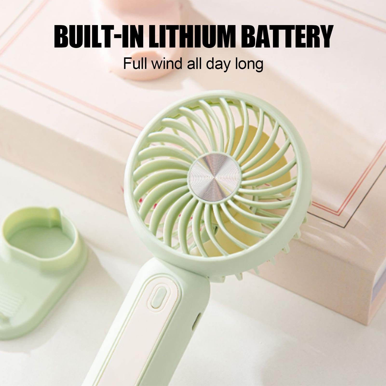 Ventilateur Rechargeable: Mini Ventilateur De Table USB Portable, Design En Forme De Bande Dessinée | Refroidisseur D'air Silencieux En ABS PP Pour Les Trailers En Plein Air, Studio, Voyage, Cadeau,
