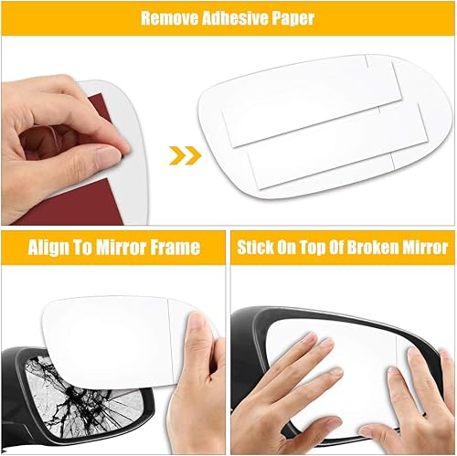 Miniatura 5 de X AUTOHAUX Adhesivo de vidrio para espejo retrovisor lateral derecho para Mercedes Benz CLK SL SLK AMG MODELO