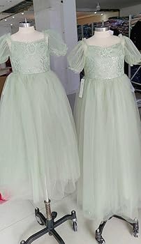 Amazon.com: Amatesay Champagne Little Girls Silky Tulle