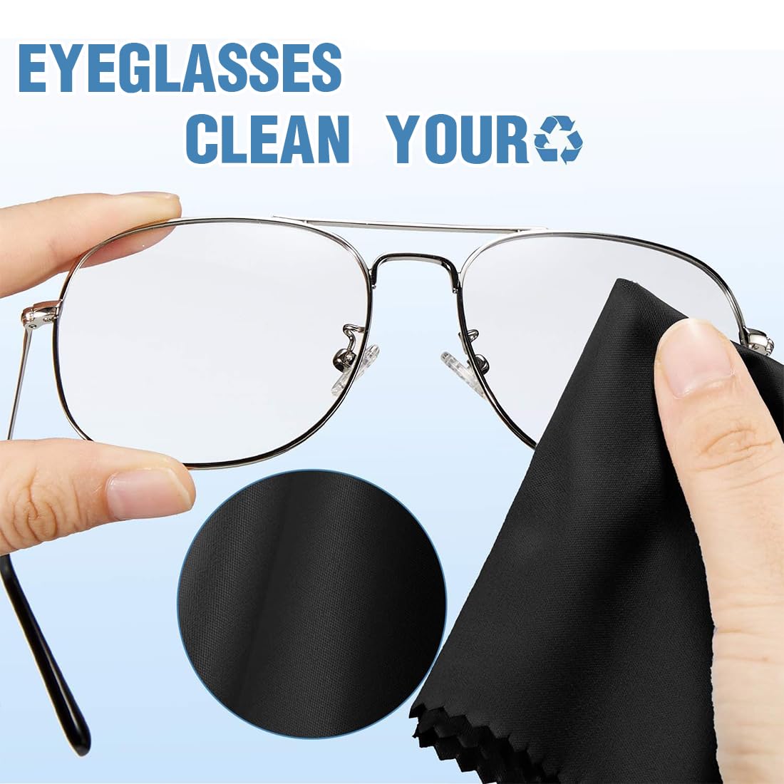 Set 7 Panni Microfibra Per Occhiali E Lenti - Lavabili E Riutilizzabili, Anti Graffio