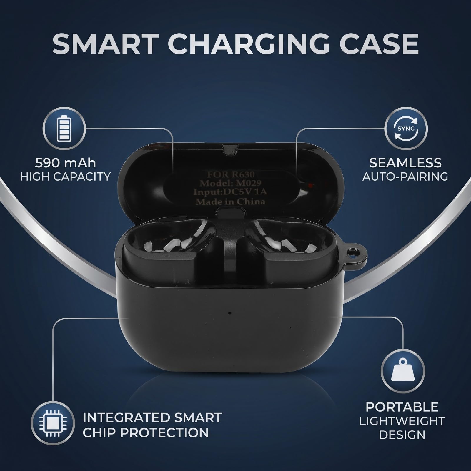Custodia di Ricarica per Buds 3 Pro, 590mAh, Custodia Caricabatterie per