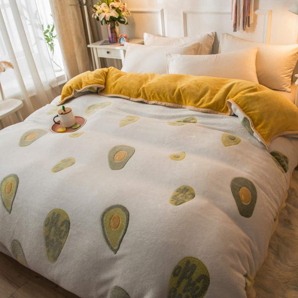 Couverture de lit en microfibre avocat 150x200cm en flanelle et velours