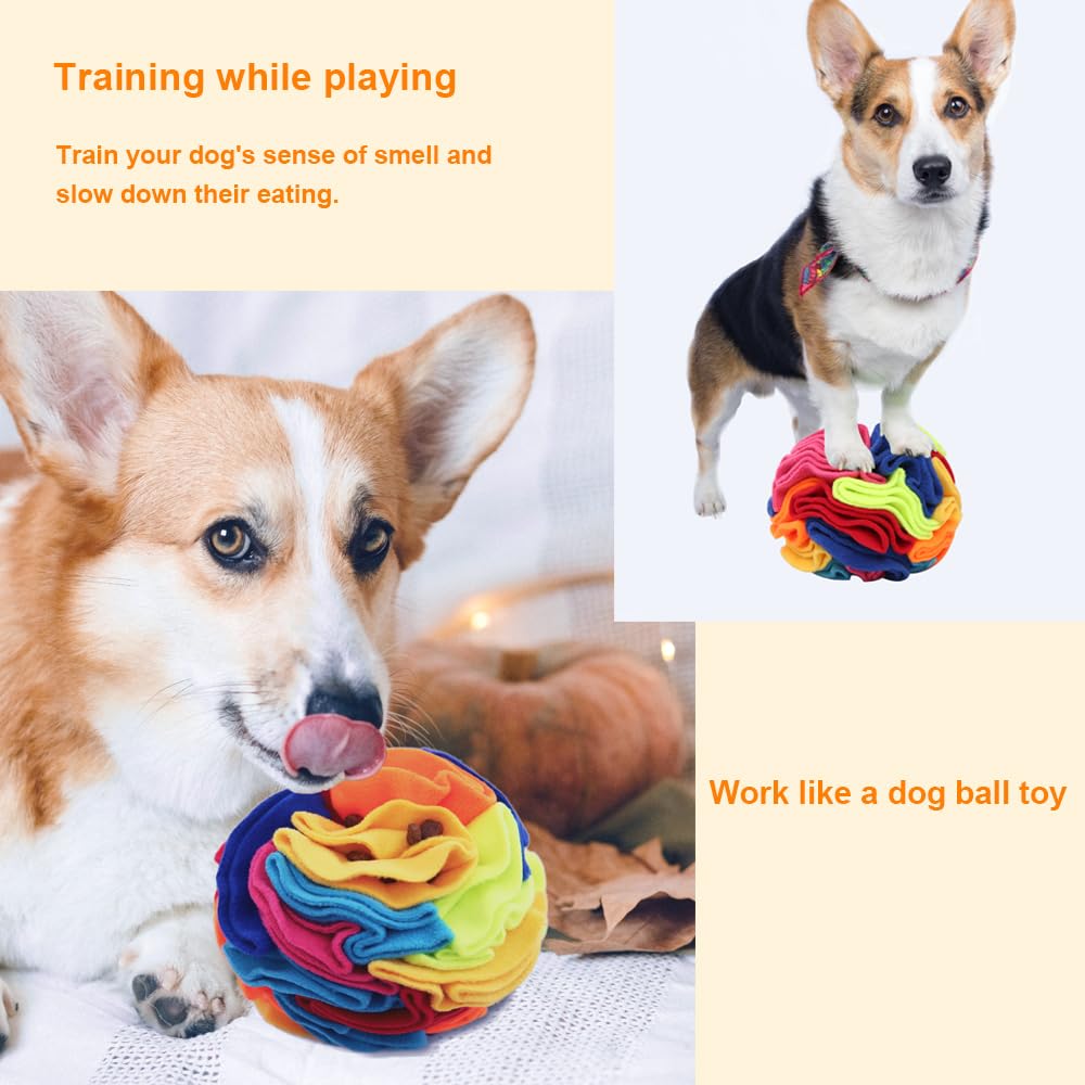Ablechien Schnüffelball - Schnüffelball für kleine Hunde, interaktives Hundespielzeug, um sie zu beschäftigen, Welpen-Hunde-Puzzle-Spielzeug mit Aufbewahrungstasche, maschinenwaschbar