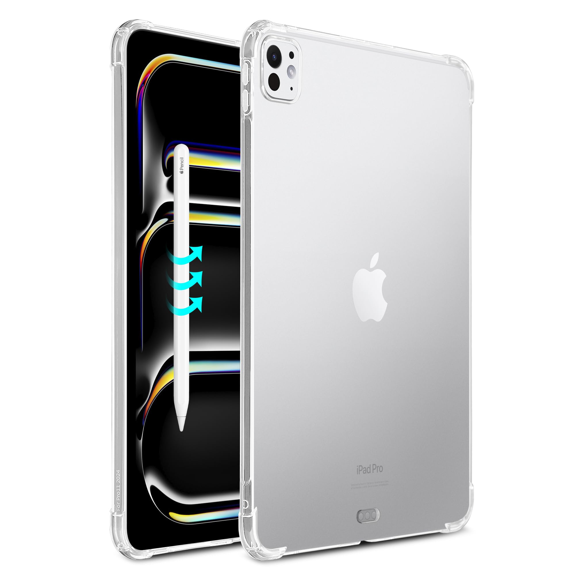 for Apple iPad Pro 11 Inch 5TH Generation 2024 M4 CHIP Clear Case