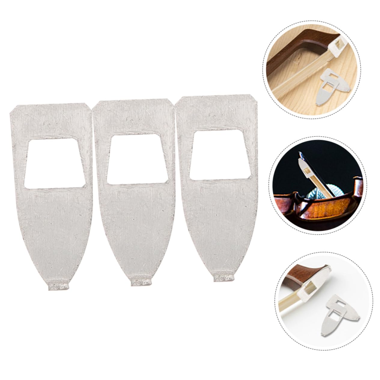 ibasenice Cello Bow Fittings Metal Bow Tips 3 Pack Easy to Install for Violin Players