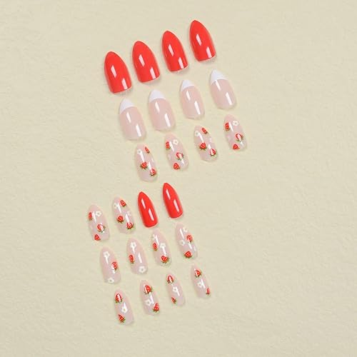Miniatura 10 de Uñas postizas a presión con diseño de flores, uñas postizas cuadradas cortas para verano, uñas postizas con diseño de flores, uñas acrílicas rosas y