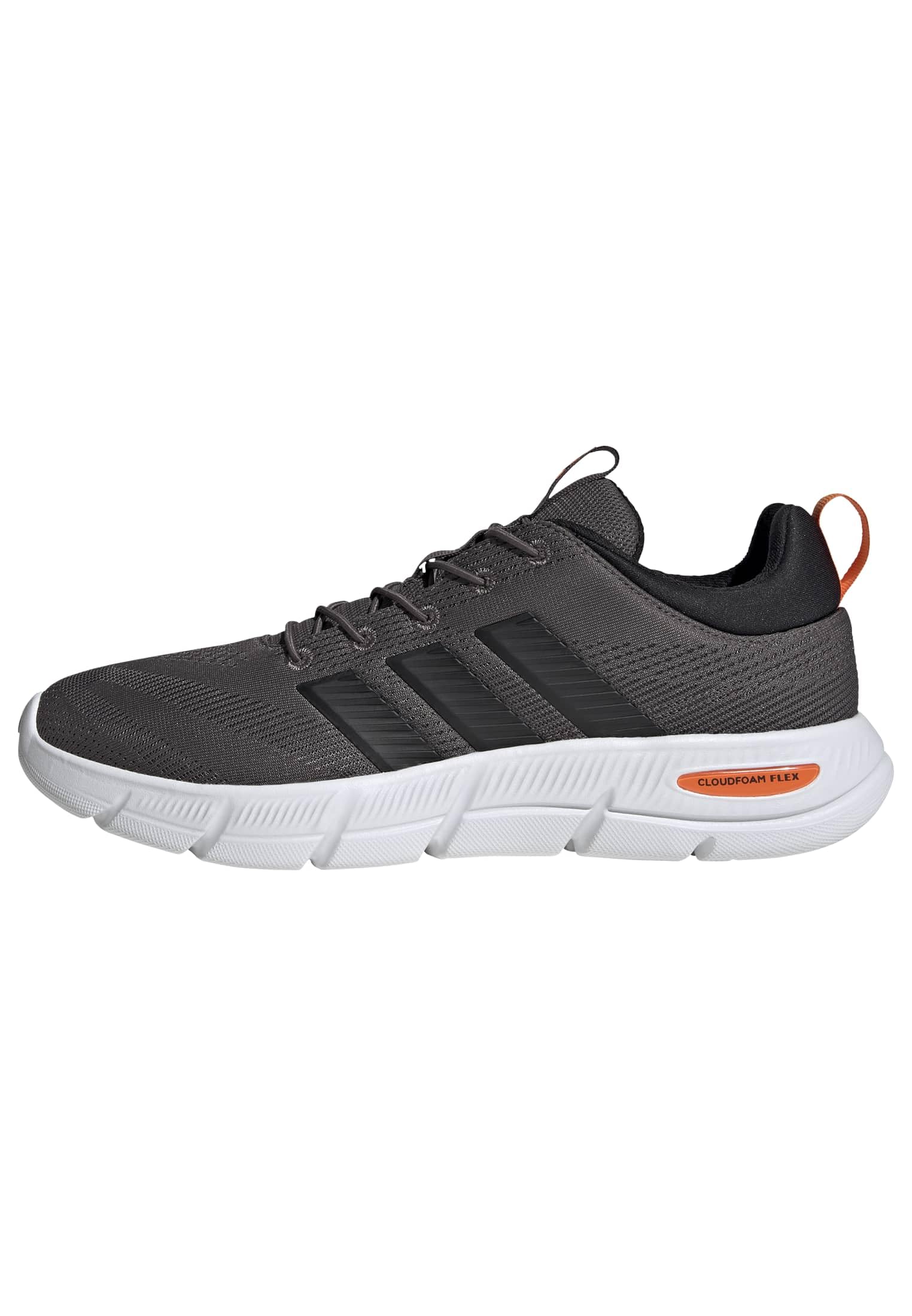 adidas Herren Cloudfoam Flex Elastic Laces Shoes, Charcoal/core Black/Pure Orange, 47 1/3 EU